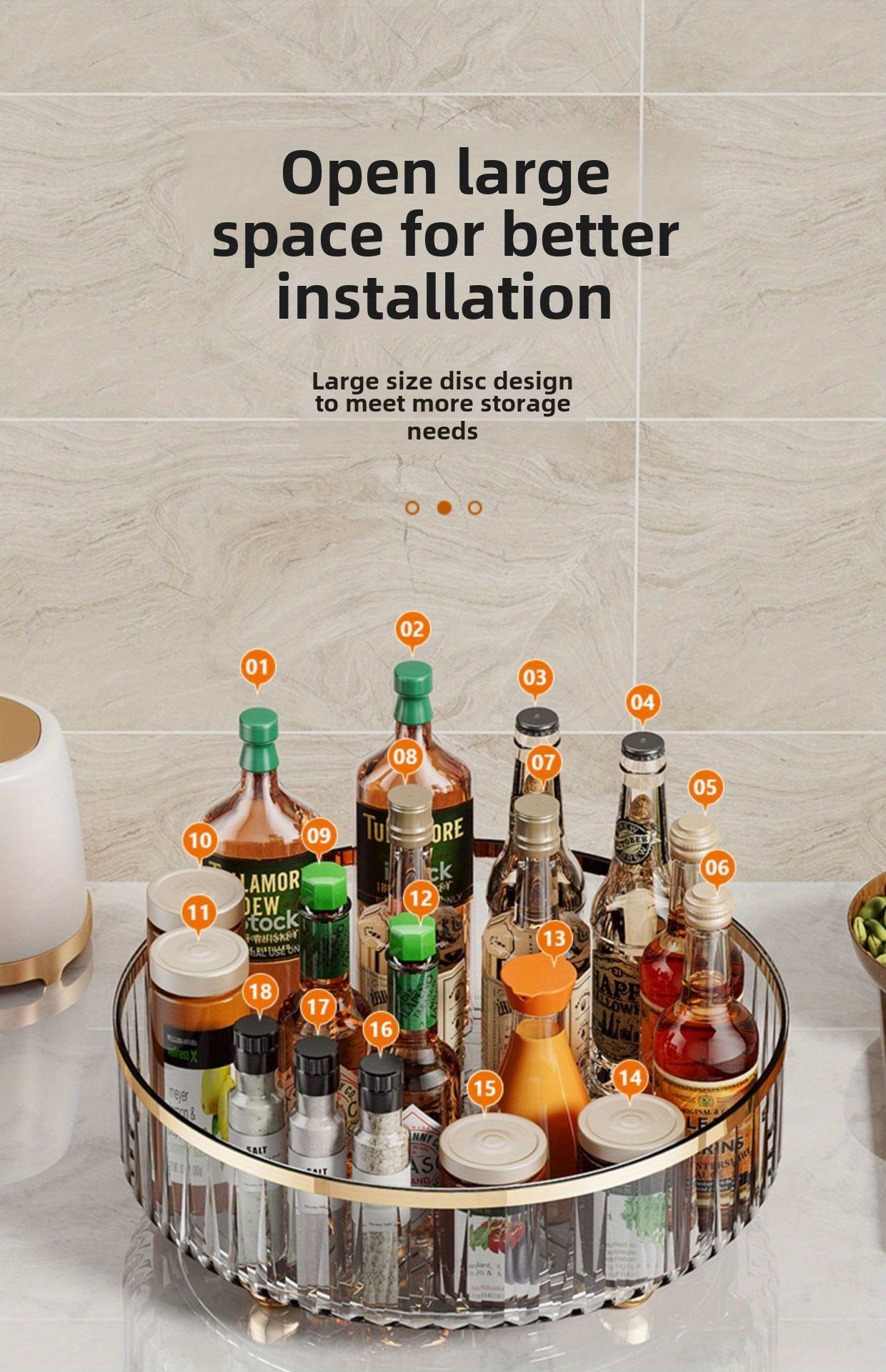 Kitchen Essential – 360-Degree Rotating Spice Rack for Kitchen Storage of Special Seasonings for Modern US Homes, easy meal prep and organization, Versatile Everyday Use and Thoughtful House