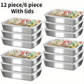 Smart 3/6/12pcs Refrigerator Storage Organizer – easy-access fridge organization, 3 6 12pcs-Durable Stainless Steel Food Storage Container Set-Leak-Proof Stackable Space-Saving Fridge Freezer Microwave, designed for American homes, daily convenience