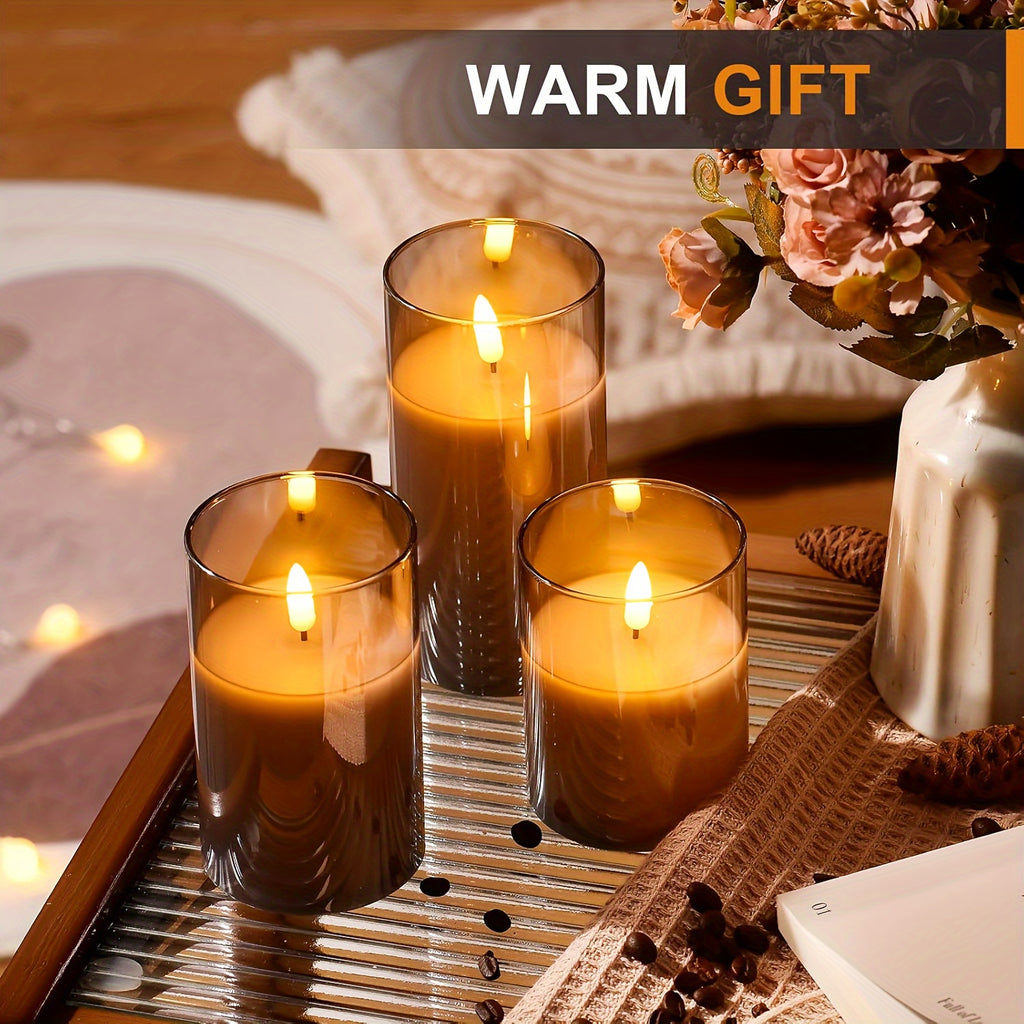 Heavy-Duty Decorative Home Lighting – warm functional room lighting, 8-mode Remote Control High-grade Grey Candle Battery Powered batteries Not Included Bedroom Decoration And, designed for American homes, daily convenience and practical gifting