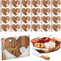 24 Set Bridal Shower Favor Heart Cheese Board Cheese Knives Wood Mini Charcuterie Board Thank You Gift Box for Guest Bridal Baby Shower Prize Wedding Birthday Valentines Day (Acacia Color) Helloween Christmas, Guest Favors, Wedding Gifts, Wooden Serving T