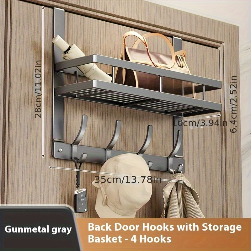 Storage Rack – Multifunctional Metal Easy-Install Over-the-Door Storage Rack for Bedroom Bathroom