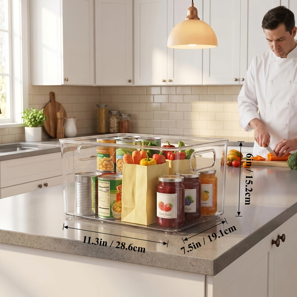 Space-Saving Refrigerator Storage Organizer – easy-access fridge organization, Set of 10 Transparent Storage Bins for Organizing Food in The Kitchen Fridge Freezer, designed for American homes, daily convenience and practical gifting