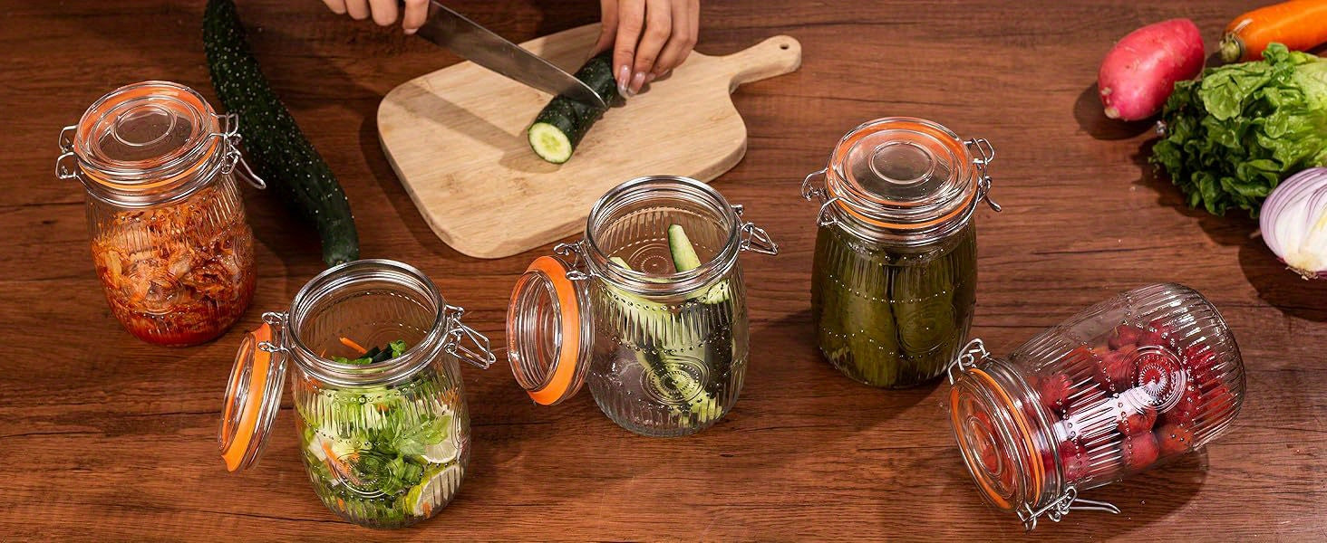 Easy-Access 32oz Mason Jar Set – clear pantry organization, reusable lidded storage, designed for American kitchens, pantries, apartments, home organization, daily use and practical gifting