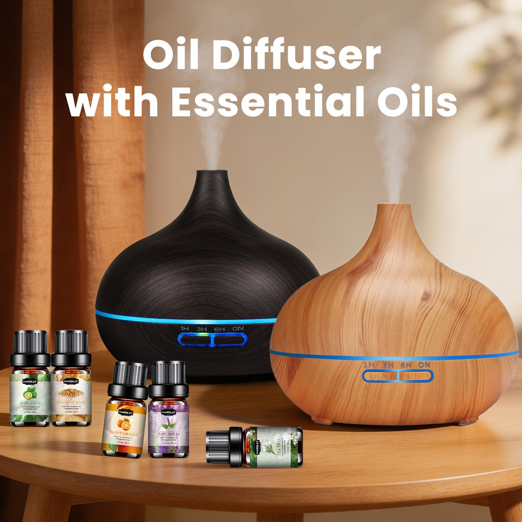 Smart 6 Oz Decorative Home Lighting – warm functional room lighting, 18 6 Oz Essential Oil Diffuser with Oils Large Capacity Diffuser for Home Wood, designed for American homes, daily convenience and practical gifting