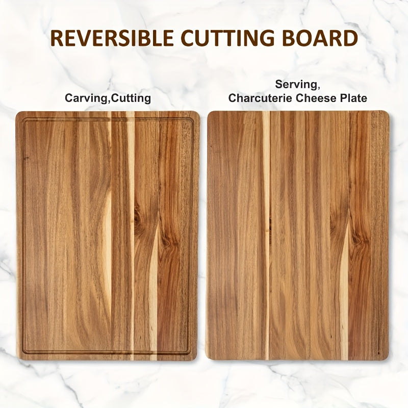 Modern Kitchen Cutting Board – durable food prep and serving, XXL Acacia Cutting Board - Extra Large Charcuterie Cheese Serving Tray Durable Wooden Chopping, designed for American homes, daily convenience and practical gifting