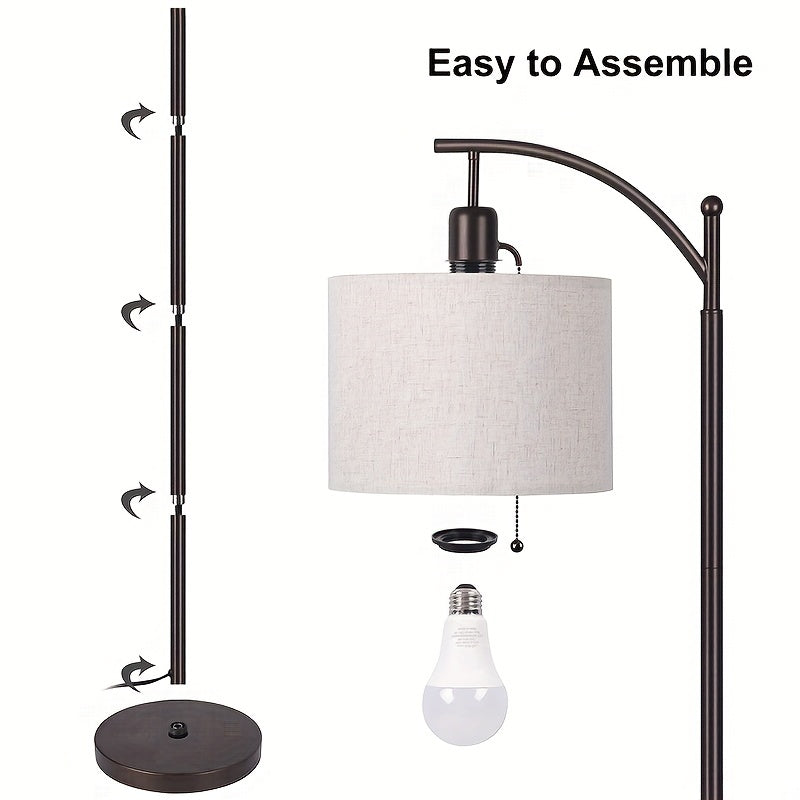 Space-Saving Decorative Home Lighting – warm functional room lighting, Modern Arc Floor Lamp for Living Room Bedroom Office Bright Lighting And Soft White, designed for American homes, daily convenience and practical gifting