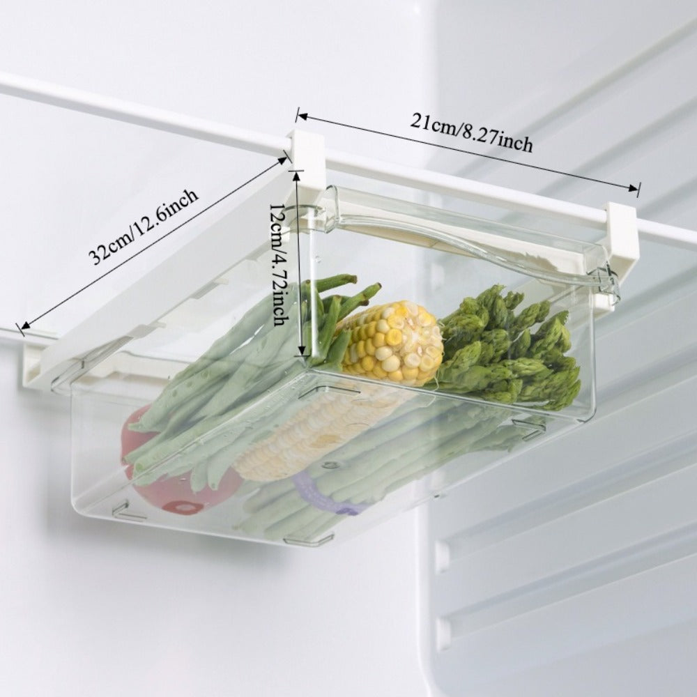 Heavy-Duty Stackable Storage Drawer – smooth-access cabinet organization, One Transparent Refrigerator Drawer Organizer Thickened Plastic Egg Storage Rack Suitable for Shelves Dividers, designed for American homes, daily convenience and practical gif