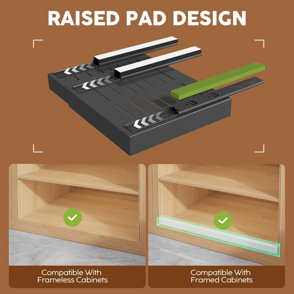 Space-Saving Pull-Out Cabinet Organizer – smooth-access cabinet organization, 4-Pack Expandable Pull-Out Cabinet Organizer Heavy-Duty Carbon Steel Slide-Out Drawer 12 6 -20 5, designed for American homes, daily convenience and practical gifting