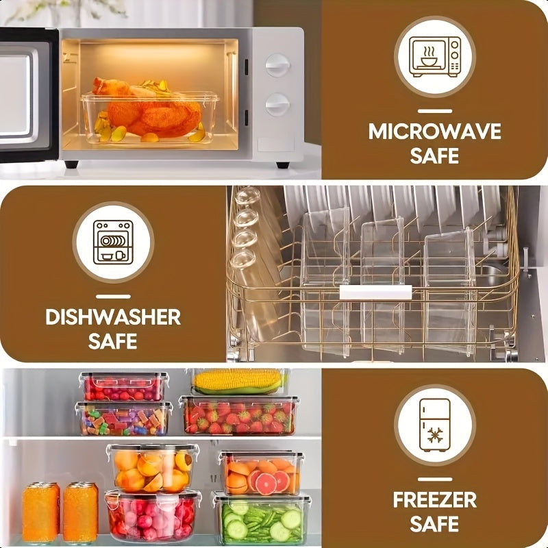 Compact 40pcs Airtight Food Storage Containers – leak-resistant reusable meal prep, 40pcs 20pcs Containers 20pcs Lids 10pcs 5pcs Containers 5pcs Lids Food Storage Container with, designed for American homes, daily convenience and practical gifting