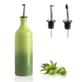[Oil Dispenser Bottle] Sweejar Large Ceramic Olive Oil Dispenser Bottle, Opaque Oil Cruet Protects Oil To Reduce Oxidation, Storage Oil, Vinegar, Soy Sauce & Other Liquids, Pack Of 1, 24 Fl Oz