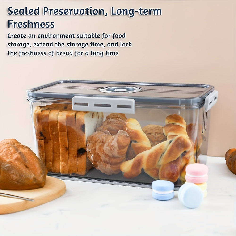 1pc Sealed Bread Storage Containers - Bread Boxes, Portable And Leak Proof Food Sealers with Date Recording Device, for Bread, Toast, Fruits And Vegetables, Kitchen Organizers And Storage, Kitchen Tools