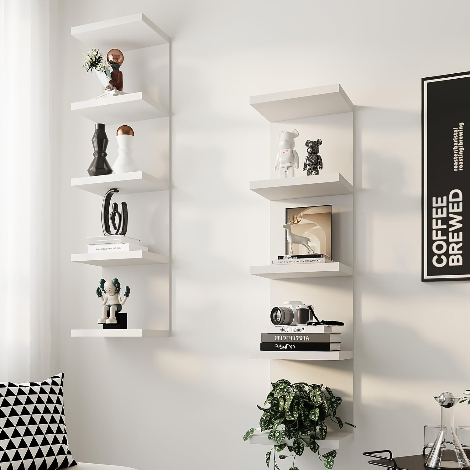 Upgraded/New Thickened Five-layer Suspended Wall Rack, Wall-mounted Storage Rack, Wall Decorative Items, Space-saving Wall Storage Rack, Easy to Install, 31.5 Inches High, Suitable for Bedrooms And Living Rooms - A Practical Wall-mounted Rack