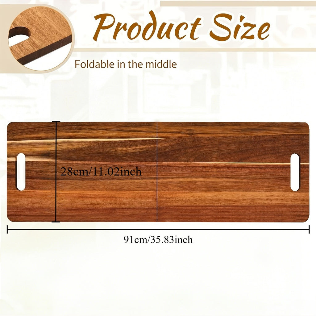 Heavy-Duty Home Storage Organizer – space-saving everyday organization, Extra Large Acacia Wood Charcuterie Board with Handles - Extra Large Foldable Serving Tray, designed for American homes, daily convenience and practical gifting