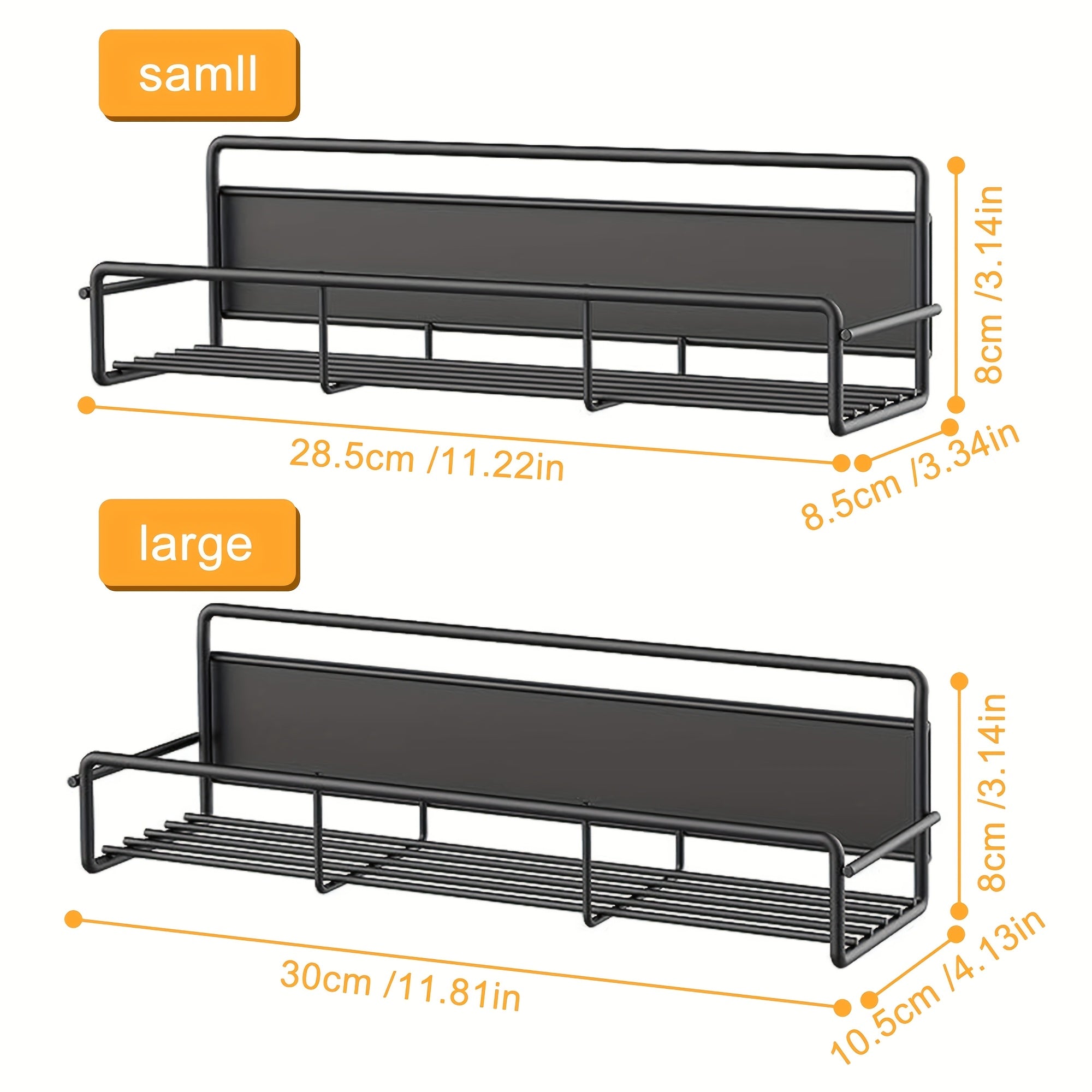 Compact 2/4 Pack Adjustable Home Storage Rack – durable multi-purpose storage, 2 4 Pack Magnetic Spice Rack Storage Organizer Set - Fridge Refrigerator Organizer -, designed for American homes, daily convenience and practical gifting