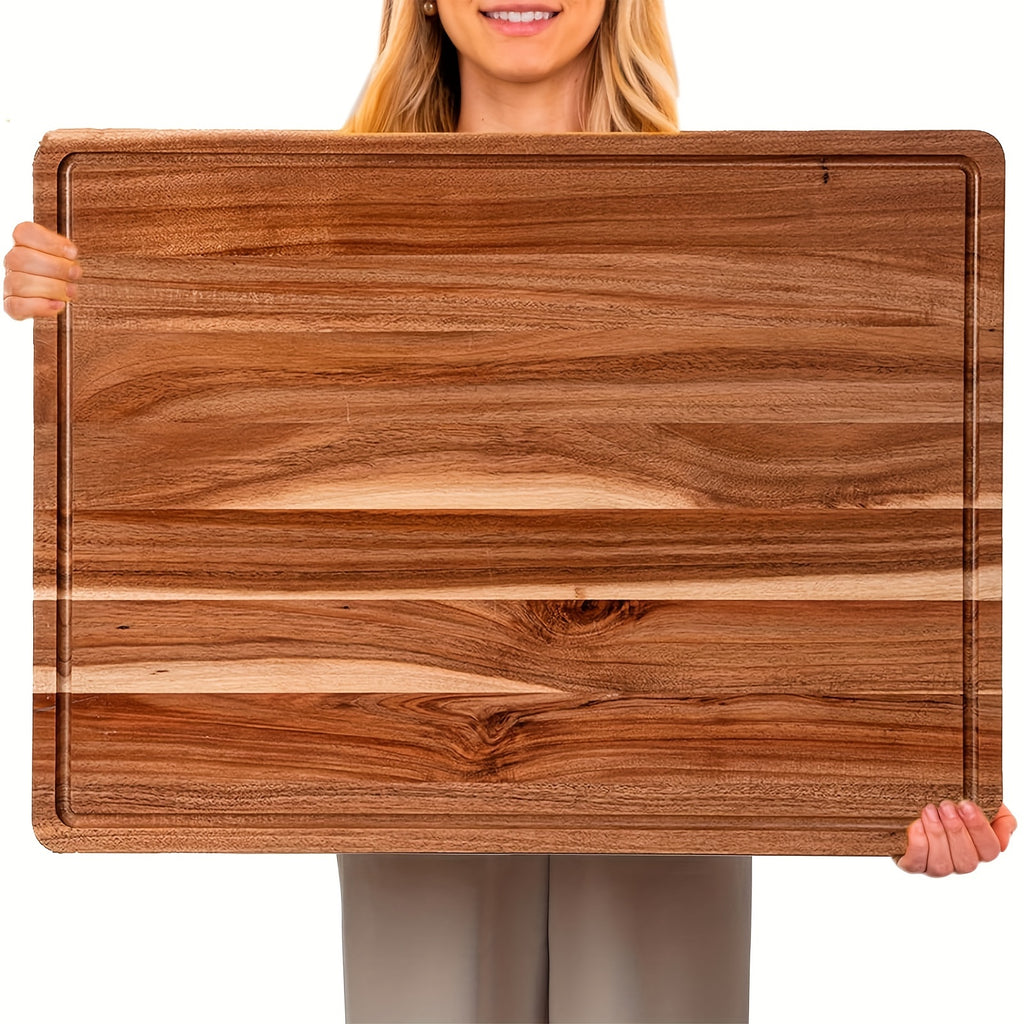 Heavy-Duty Kitchen Cutting Board – durable food prep and serving, XXL Acacia Cutting Board - Durable Wooden Chopping Board Extra Large Charcuterie And Cheese, designed for American homes, daily convenience and practical gifting