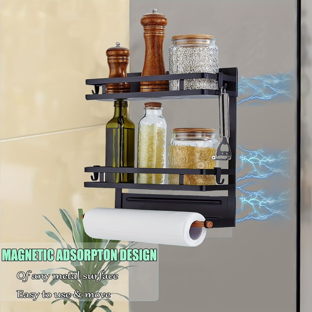 Premium Adjustable Home Storage Rack – durable multi-purpose storage, Magnetic Spice Rack For Refrigerator Magnetic Shelf For Fridge Magnet Organizer Moveable Magnetic Paper, designed for American homes, daily convenience and practical gifting