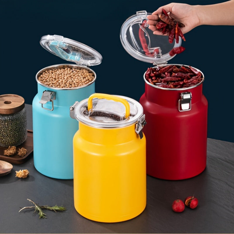 Versatile Stackable Home Storage Bins – portable space-saving storage, MOZEAT LENS Sealed Stainless Steel Storage Containers A Safe and High-Quality Healthy Choice Durable, designed for American homes, daily convenience and practical gifting