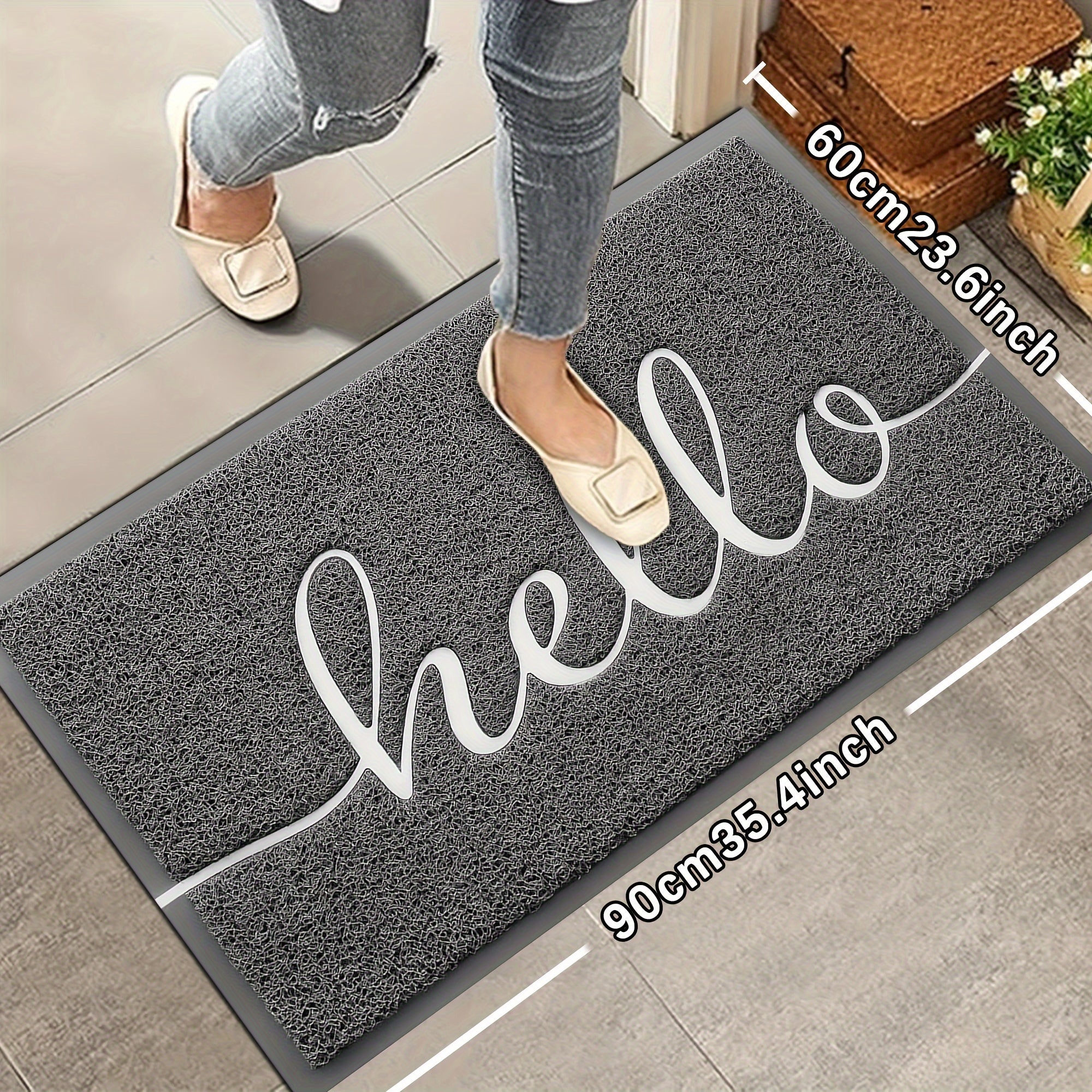 Area Rug – comfortable decorative floor coverage, 1pc Nordic Style Letter Outdoor Entrance Do