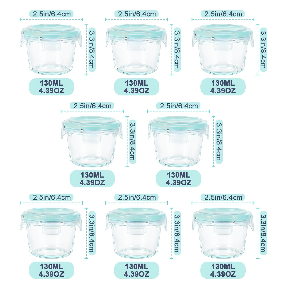 Heavy-Duty 16pcs Glass Meal Prep Container Set – leak-resistant reusable meal prep, 16pcs 8 Lids And 8 Containers Sealed Glass Food Storage Containers Lunch Boxes Microwave, designed for American homes, daily convenience and practical gifting