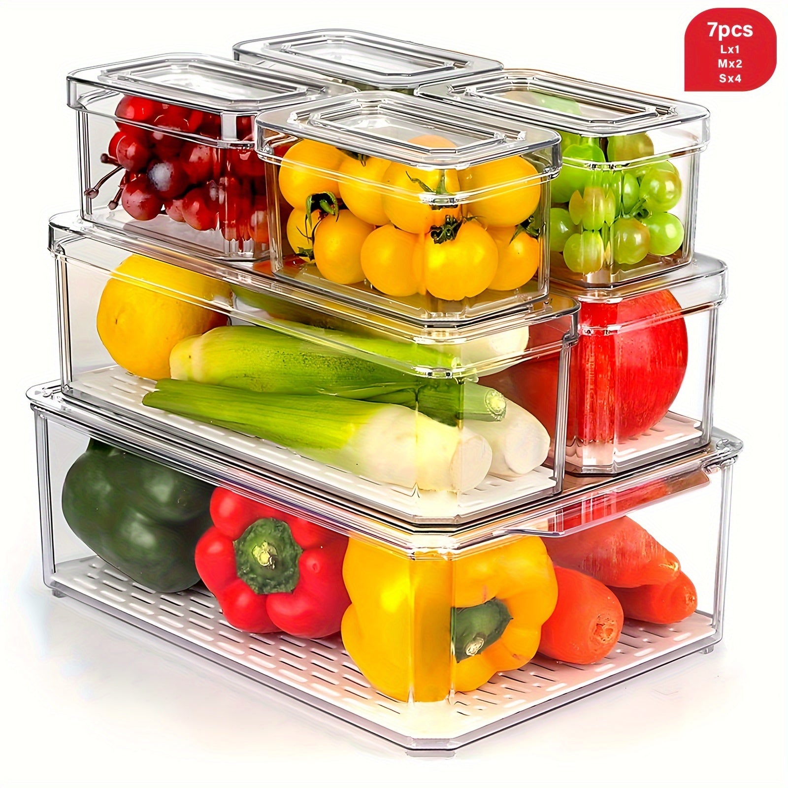 Home Organizer – Easy-Access 7/14pcs Refrigerator Storage Organizer – easy-access fridge organizati