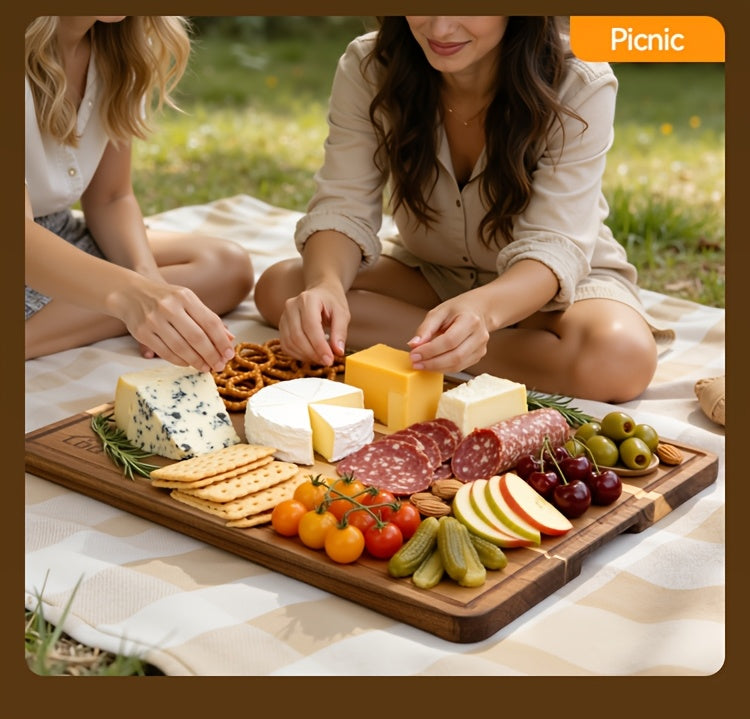 Heavy-Duty Kitchen Cutting Board – durable food prep and serving, XXL Acacia Cutting Board - Durable Wooden Chopping Board Extra Large Charcuterie Cheese Serving, designed for American homes, daily convenience and practical gifting