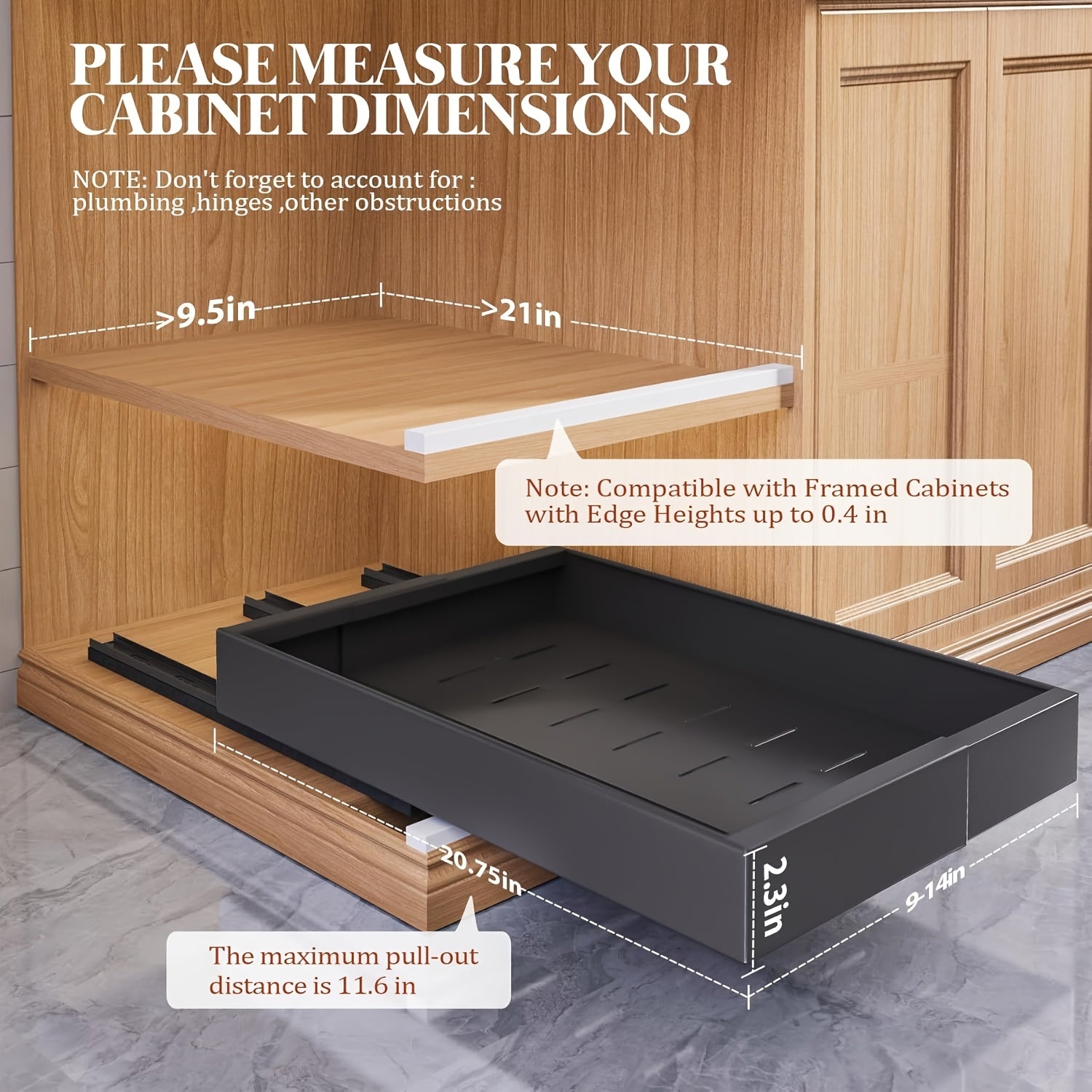 Home Organizer – Pull Out Storage 1pc 2pcs Expandable Pull-Out Cabinet Organizer Suitable