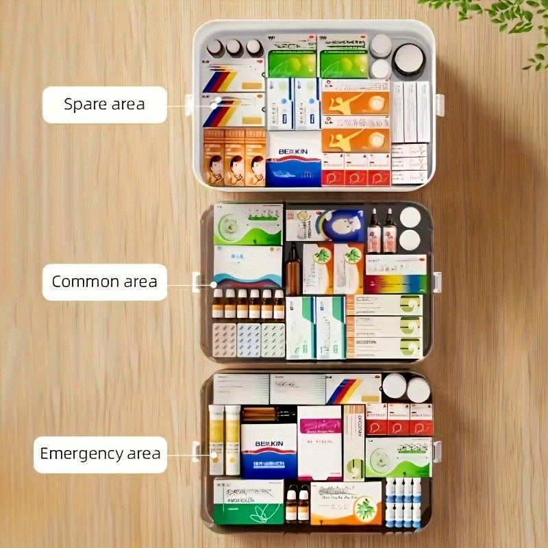 Compact Stackable Home Storage Bins – portable space-saving storage, Home Bathroom Travel Multi-Layer Large Capacity Medicine Storage Box Bathroom Storage with Portable Pill, designed for American homes, daily convenience and practical gifting