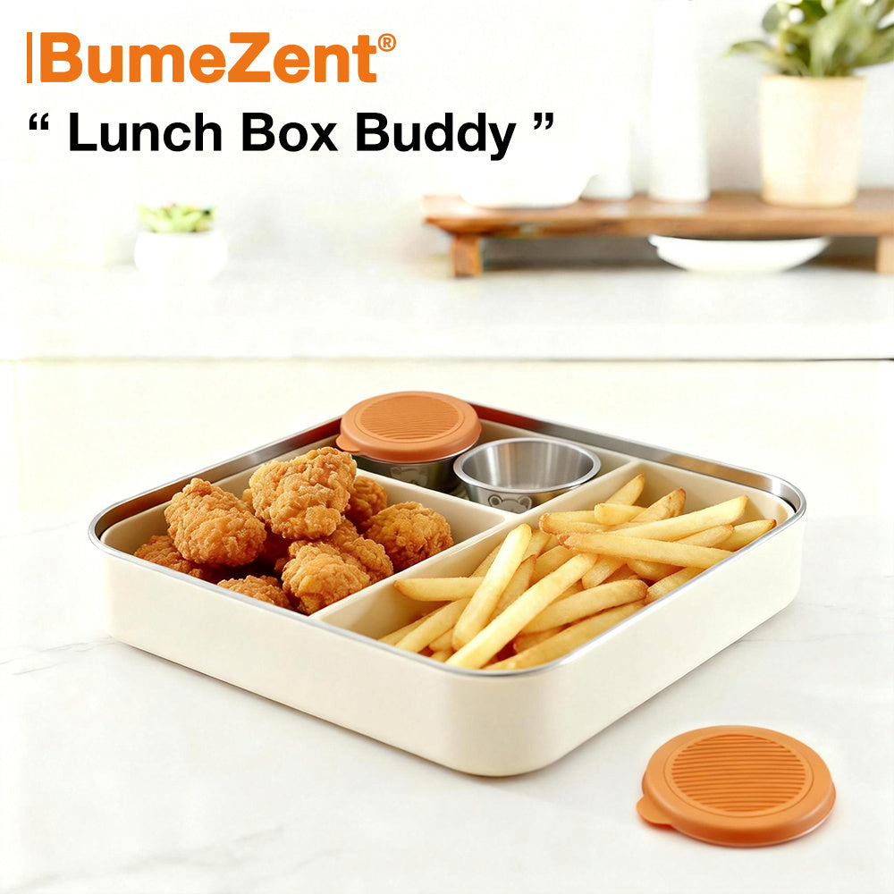 BUMEZENT BZ 10/5pcs Sauce Cups with Lid, Durable 304 Stainless Steel Sauce Cups, Leak-Proof Reusable Small Bowls for Sauce, Dip, Salad Dressing, And Barbecue, Essential Kitchen Additions, Kitchen Additions