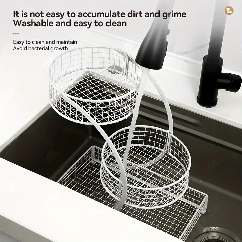 Versatile Adjustable Home Storage Rack – durable multi-purpose storage, 2-Tier 3-Tier Lightweight Metal Cosmetic Organizer with Round Baskets Welded Construction Anti-Rust Finish Space-Saving, designed for American homes, daily convenience and practi