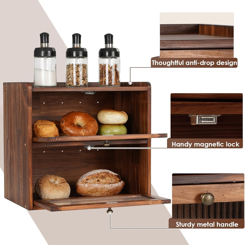Space-Saving Countertop Bread Storage Box – fresh-bread countertop organization, Smart Countertop Bread Storage Box fresh-bread countertop organization Bread Box for Kitchen, designed for American homes and practical gifting