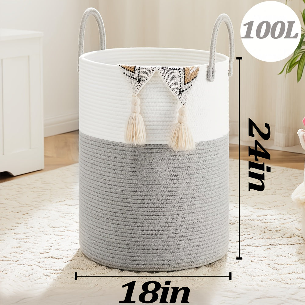 Home Living Essential – Collapsible Laundry Basket Woven Rope Laundry Hamper 12 15gal 15 85gal 21 13gal