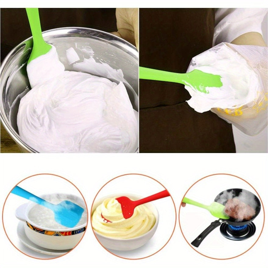 6pcs, Silicone Scraper, Silicone Scraper, Mini Silicone Scraper, Jam Scraper, Heat Resistant Cream Scraper, Stirring and Baking Tools, Kitchen Utensils, Apartment Necessities, Baking Tool