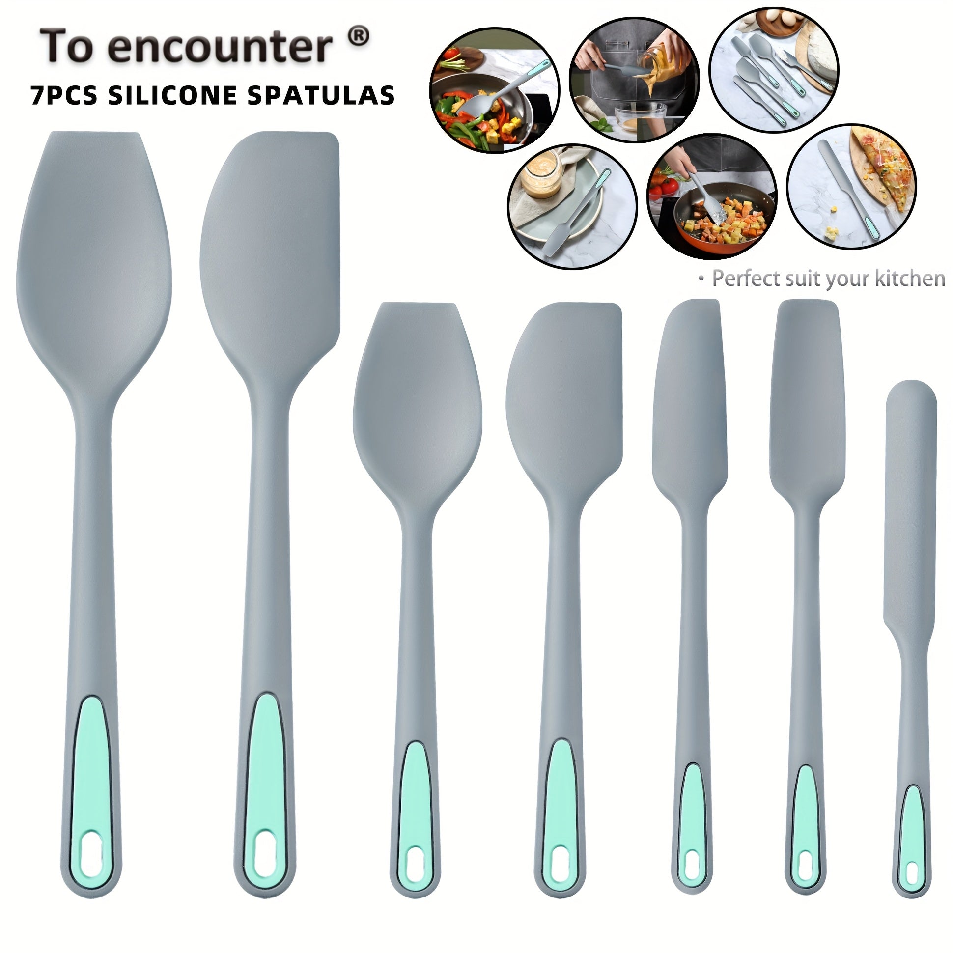 Modern 7pcs Kitchen Baking Dish Set – oven-ready cooking and serving, 7pcs Kitchen Spatulas Set - Non-Stick Dishwasher Safe BPA Free Silicone Scraper For Baking, designed for American homes, daily convenience and practical gifting