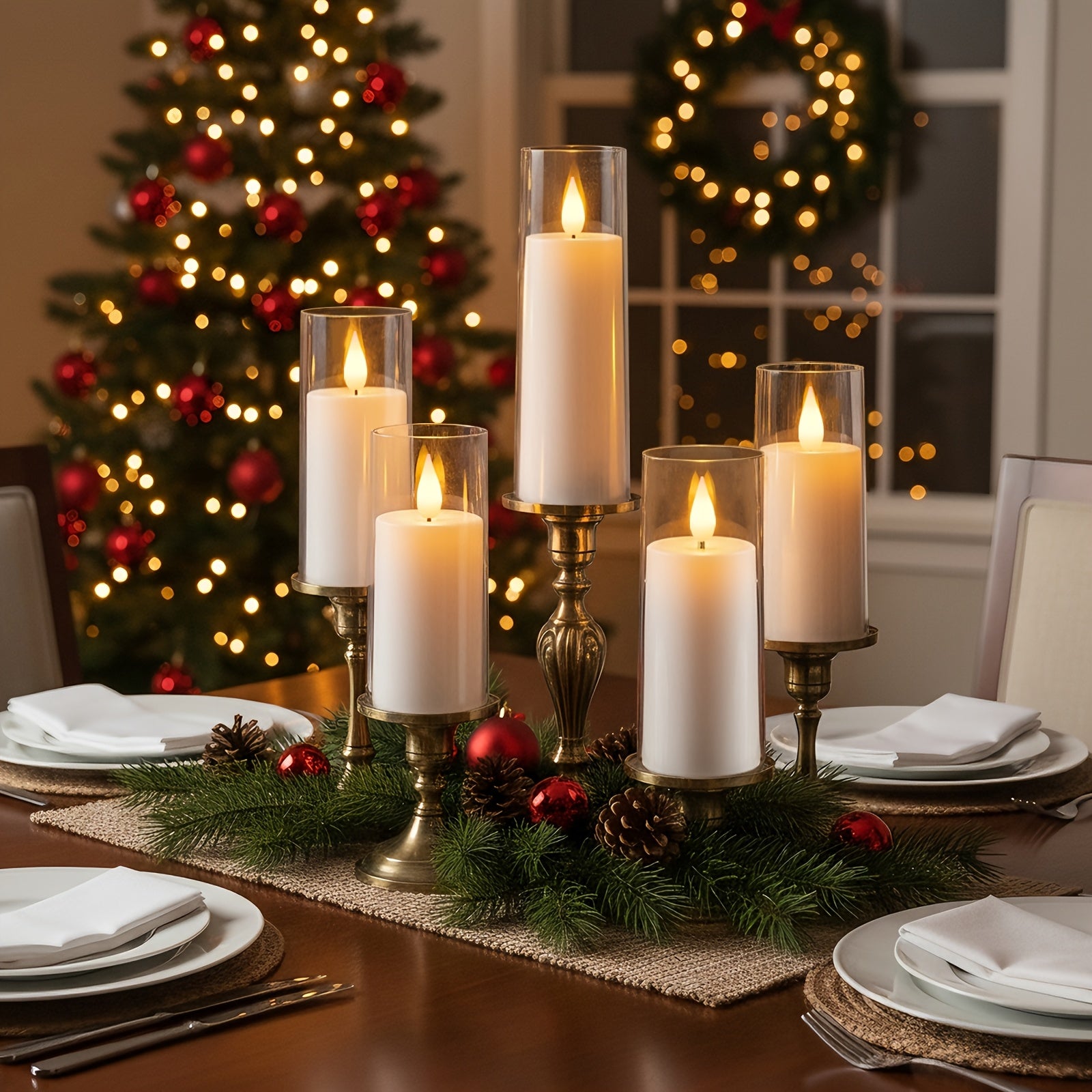 Smart 5/9pcs Decorative Home Lighting – warm functional room lighting, 5 9pcs Pure White Flameless Candles Battery-operated Candles With Remote Control And Timer Flickering, designed for American homes, daily convenience and practical gifting