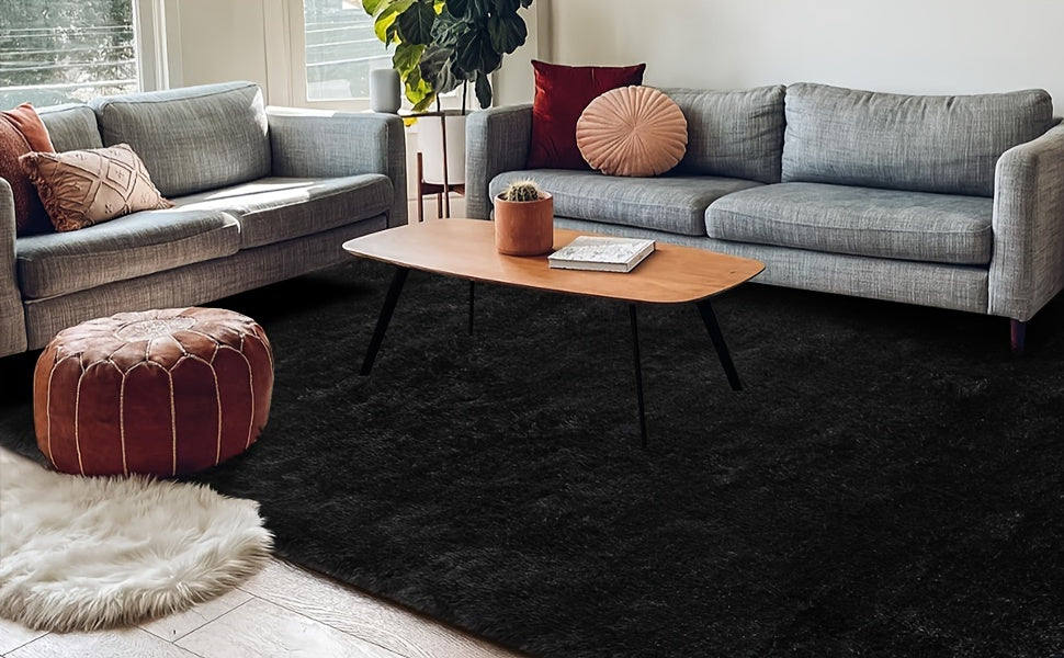 Area Rug – Large Modern Minimalist - Thick Memory Foam Padding, Soft Non-Slip Machine-Washabl