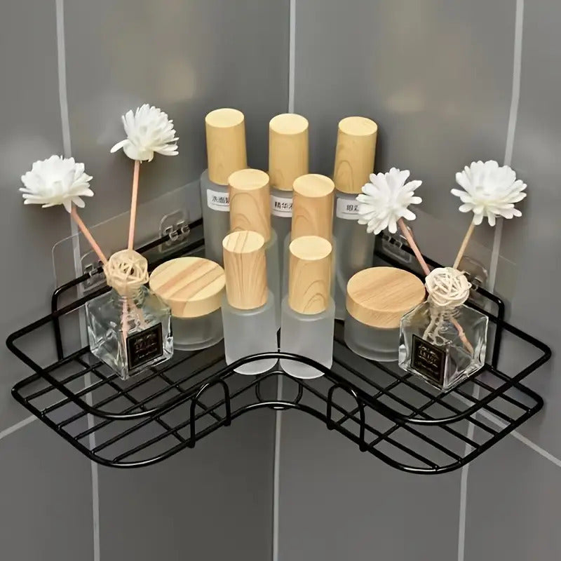 Premium Home Storage Organizer – space-saving everyday organization, Anti-rust Corner Shower Stand- Multi-Compartment Wall-Mounted Bathroom Organizer for Shampoo Toner And Cosmetics Space-Saving, designed for American homes, daily convenience and pra
