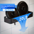 Kitchen Essential – 2pcs Adhesive Wall-Mounted Shower Caddy Shelf - No Drill Installation, Large Capacity Bathroom Organizer with Space-Saving Sticky Backing, Heavy-Duty Space-Saving Shelves
