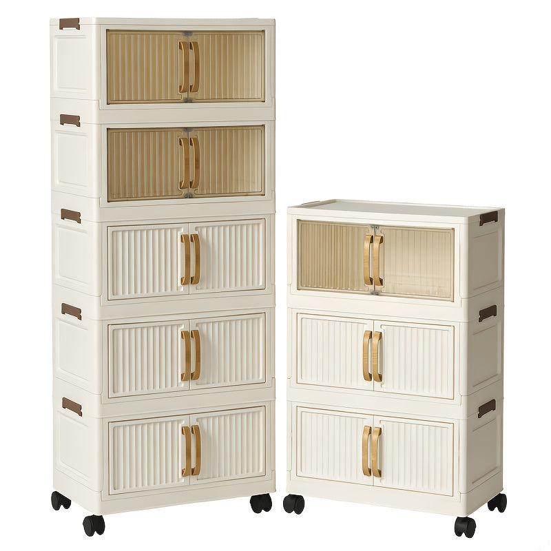 Heavy-Duty Home Storage Organizer – space-saving everyday organization, Multi-Functional Foldable Storage Cabinet with 5-Tier 3-Tier Large Capacity Space-Saving Suitable for Entrance Corridor, designed for American homes, daily convenience and practi