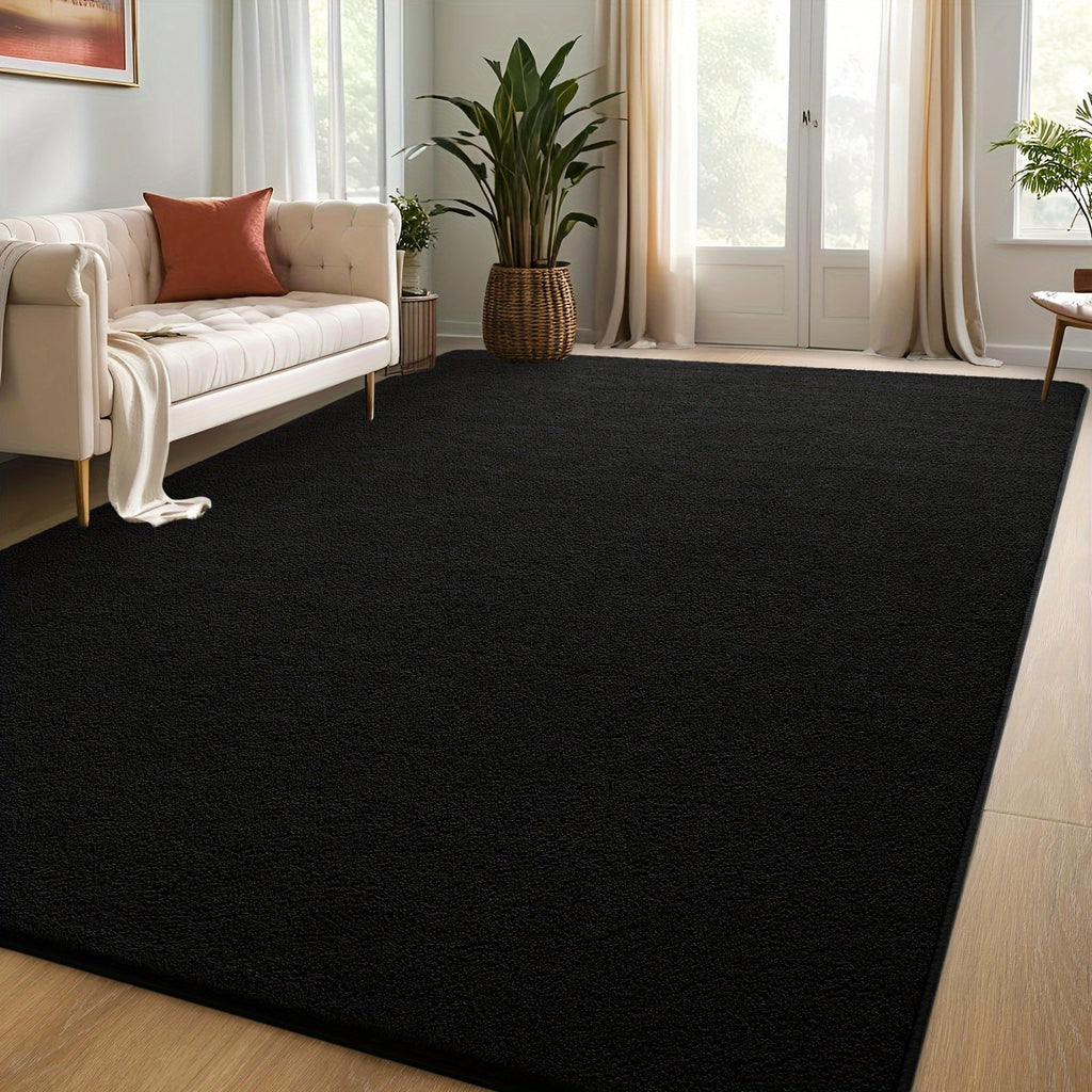Soft Area Rug – Large Plush Carpet Suitable for Living Room & Bedroom - Soft Fluffy Floor Mat with Plush Pile, Machine Washable Non-Slip, Large Rectangular Indoor Carpet for Home Dorm Office