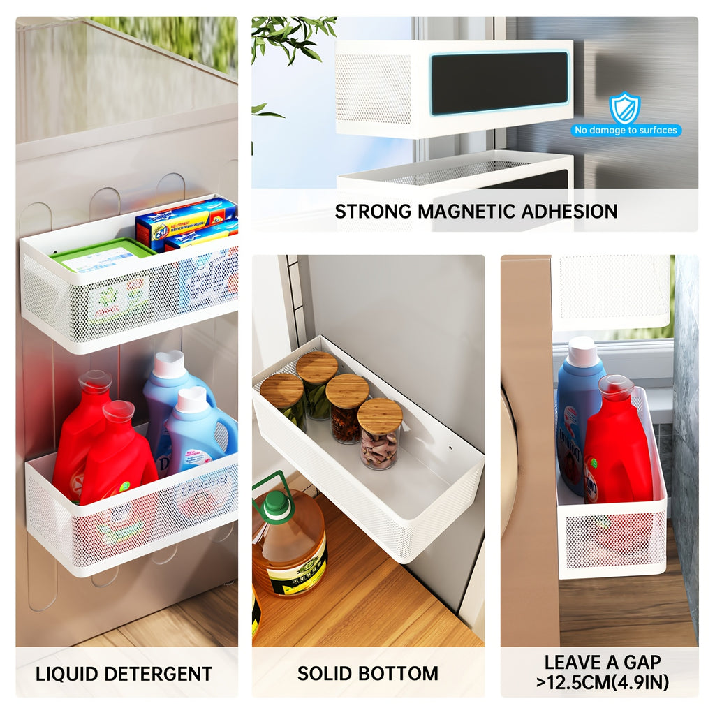 Multi-Purpose 1pc Magnetic Refrigerator Storage Rack – multi-purpose organization, durable space-saving design, designed for American kitchens, pantries, apartments, home organization, daily use and practical gifting
