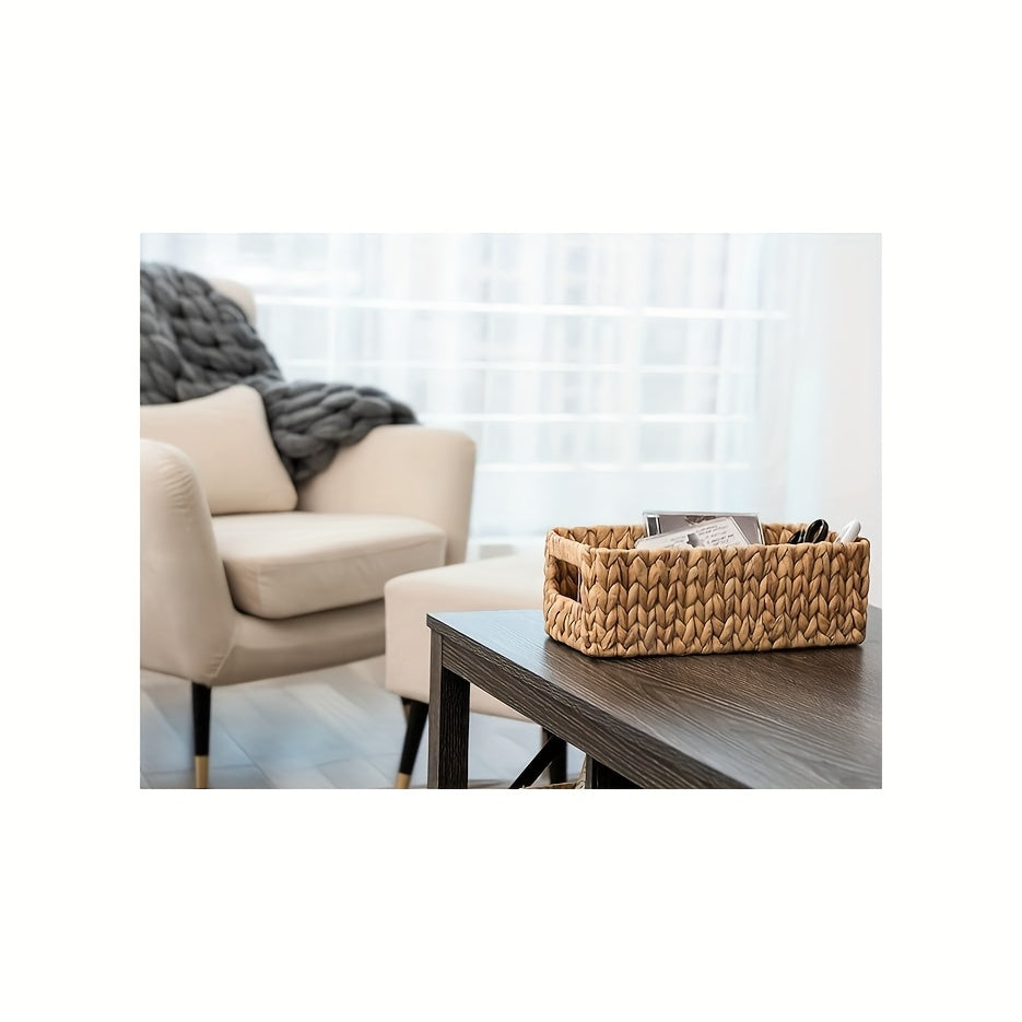 Heavy-Duty Adjustable Home Storage Rack – durable multi-purpose storage, Storage Baskets Square Wicker Baskets With Built-in Handles Hand-Woven Baskets For Bedroom Bathroom Pantry, designed for American homes, daily convenience and practical gifting