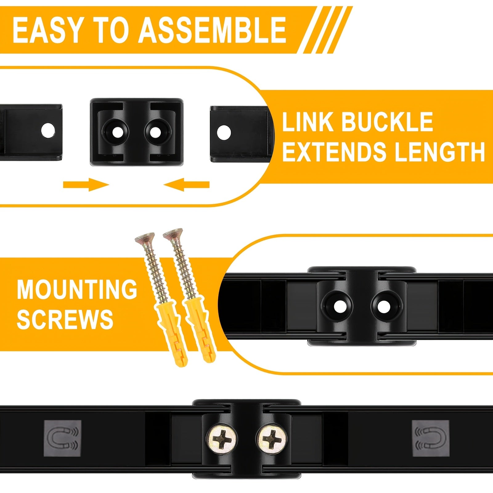Smart 8pcs Adjustable Home Storage Rack – durable multi-purpose storage, 18-Inch Magnetic Tool Bar 8pcs Set Heavy-Duty Metal Tool Magnetic Strip Suitable for Garage, designed for American homes, daily convenience and practical gifting