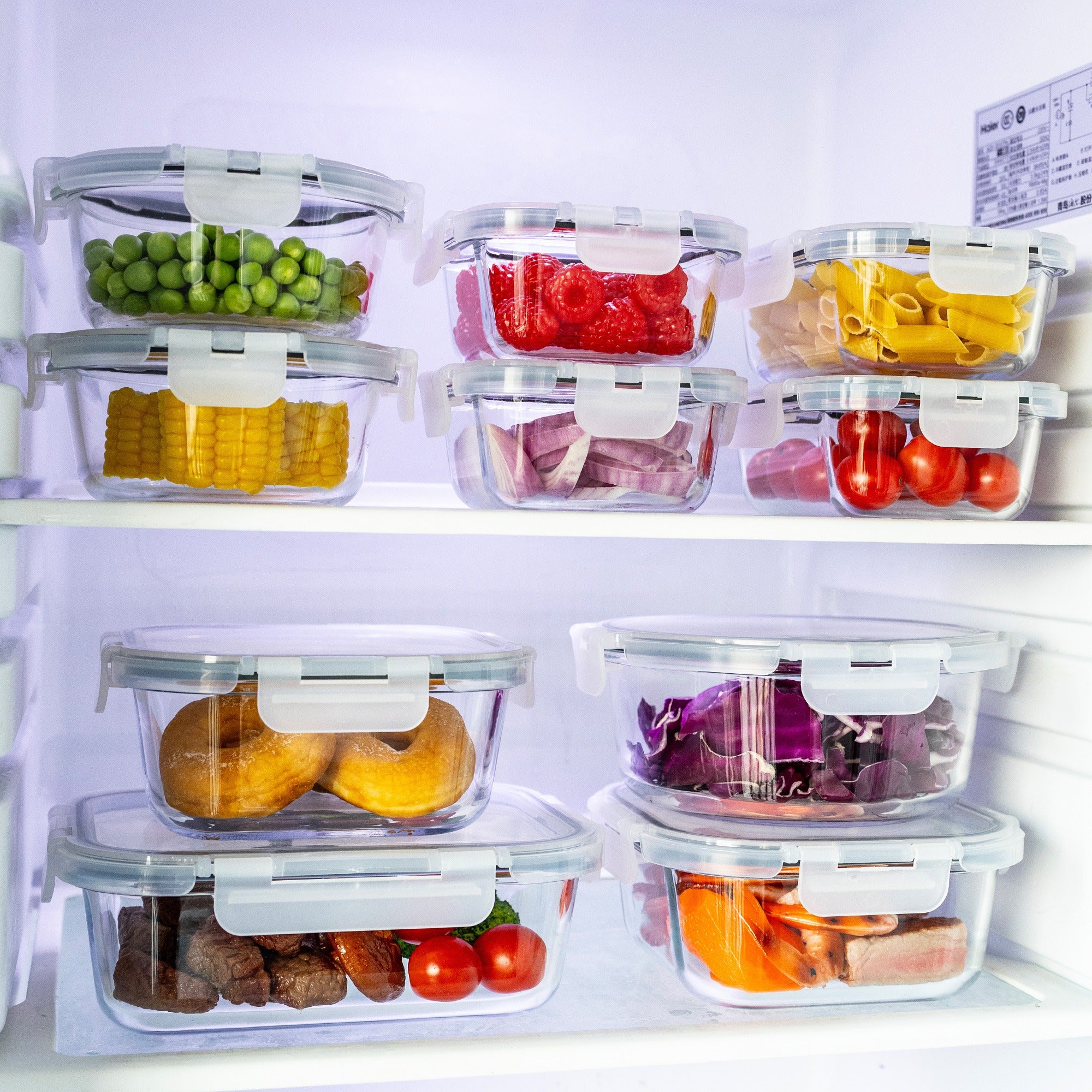 Easy-Access 12pcs Glass Meal Prep Container Set – leak-resistant reusable meal prep, 12pcs Glass Food Storage Containers with Lids Meal Prep Pantry Kitchen Storage Containers for, designed for American homes, daily convenience and practical gifting