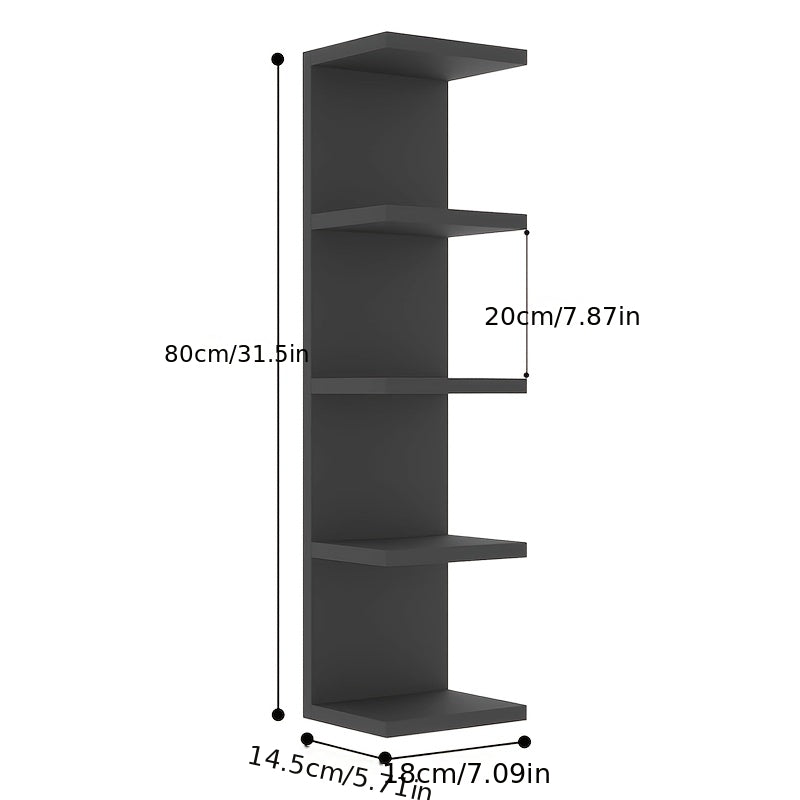 Upgraded/New Thickened Five-layer Suspended Wall Rack, Wall-mounted Storage Rack, Wall Decorative Items, Space-saving Wall Storage Rack, Easy to Install, 31.5 Inches High, Suitable for Bedrooms And Living Rooms - A Practical Wall-mounted Rack