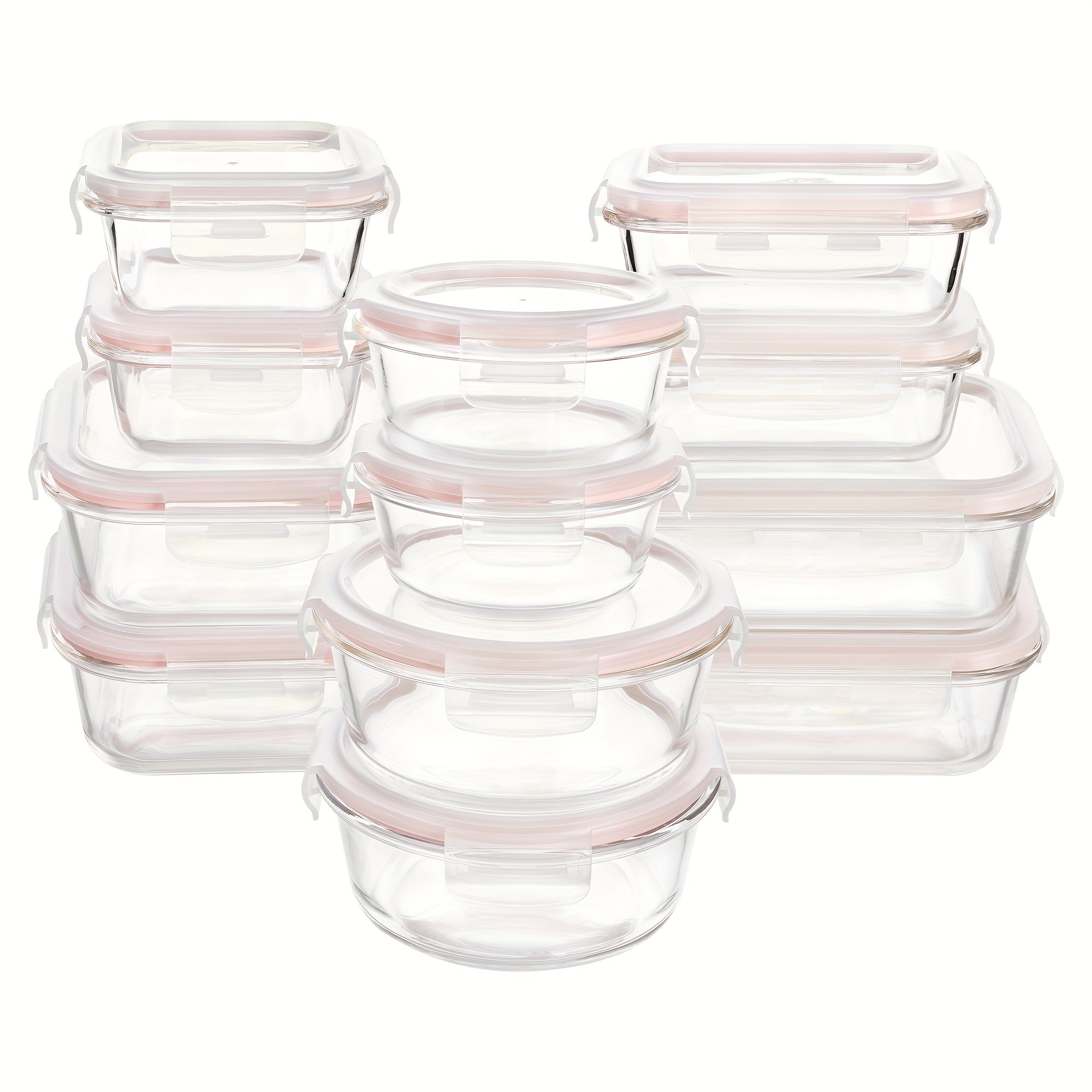 Space-Saving 12 Pack Glass Meal Prep Container Set – leak-resistant reusable meal prep, 12 Pack Glass Food Storage Containers Glass Meal Prep Containers With Airtight Lids Dishwasher, designed for American homes, daily convenience and practical gifti