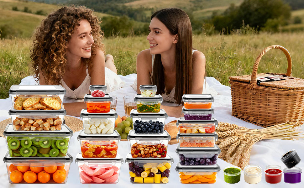 Versatile 50/24/12pcs Refrigerator Storage Organizer – easy-access fridge organization, 50 24 12pcs 25 12 6pcss Lid 25 12 6pcss Transparent Stackable Outdoor Food, designed for American homes, daily convenience and practical gifting