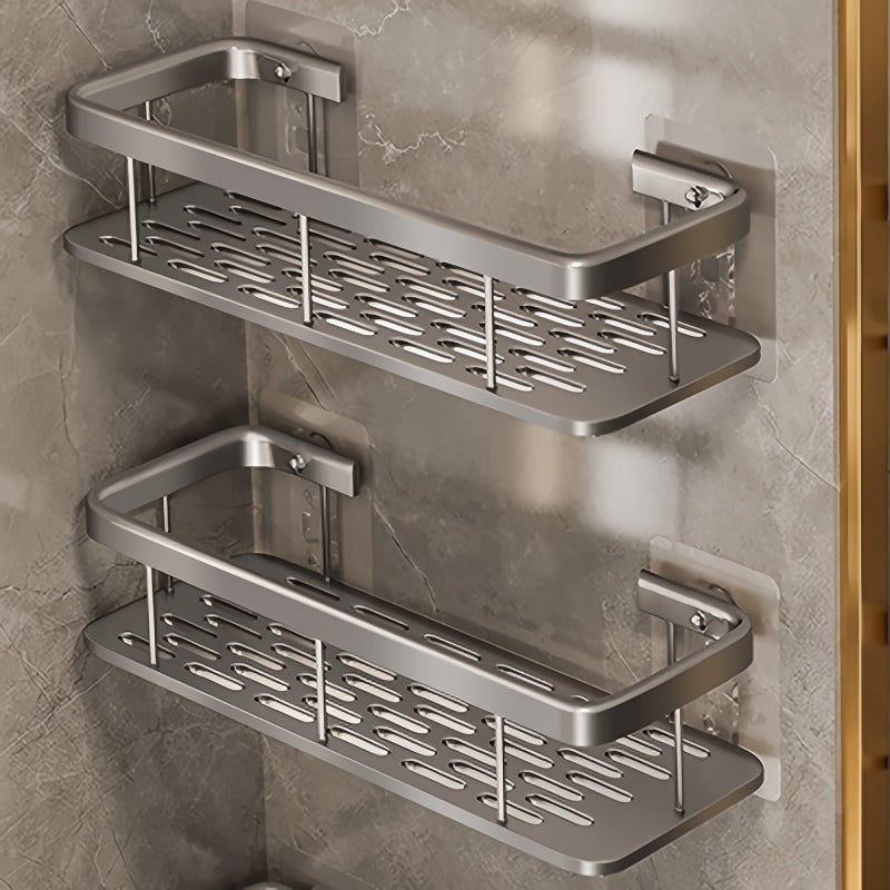 Great Value And Super Easy to Use - 2pcs Shelf Set, Portable Corner Hanging Organization Artifact, Bathroom And Toilet Storage, Very Stable, No Need to Drill Towel Bars, Punch-Free Shelf Sink Wall Storage Rack Kitchen Wall-Mounted Shelf