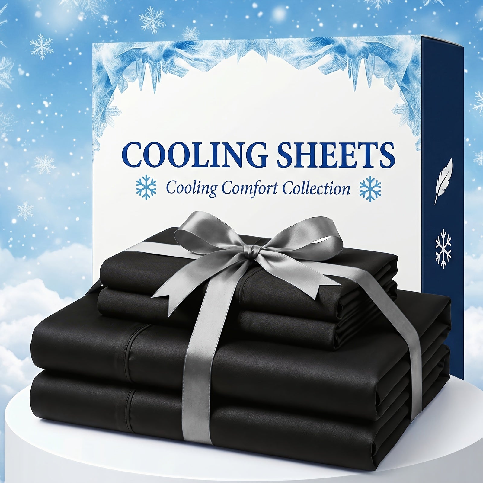 Extra Deep Pocket Bamboo Fiber Bed Sheet Set - Breathable and Cooling Bed Sheet - Luxury Hotel Bed Sheet Set - Soft, Wrinkle-Resistant, and Comfortable - Easily Fits Extra Deep Mattresses. Includes Children's Pillowcases, Flat Sheet, and Fitted Sheet