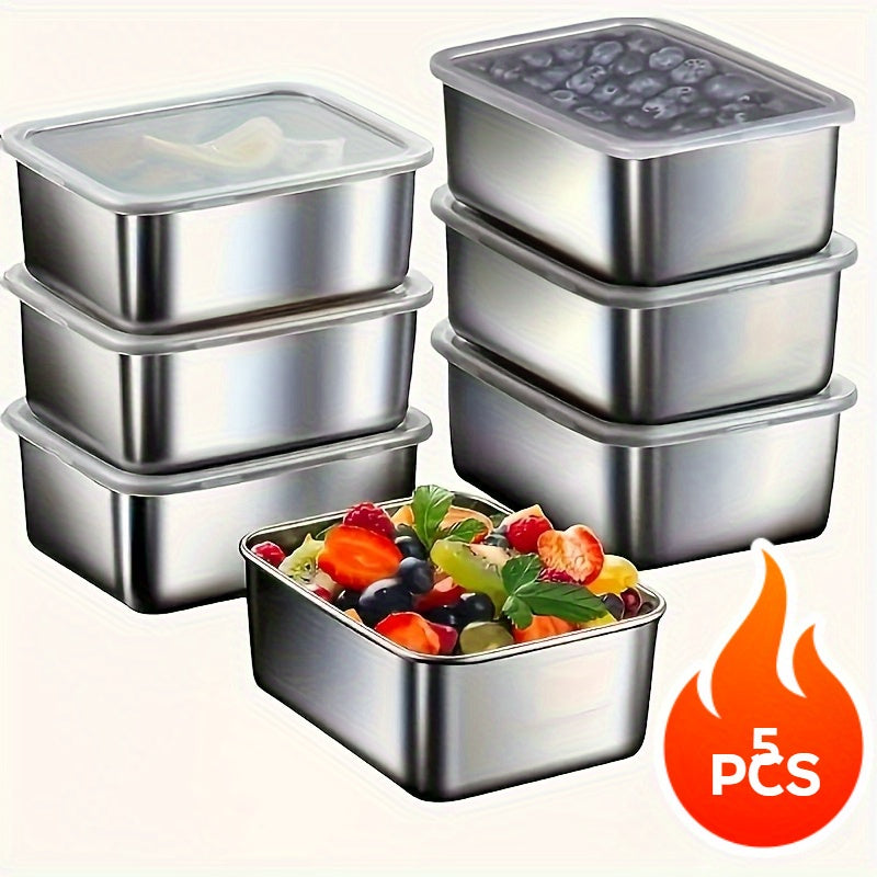 Heavy-Duty Airtight Food Storage Containers – leak-resistant reusable meal prep, Food And Dish Transport Bus Tubs Stainless Steel Food Storage Container - Flip Cover, designed for American homes, daily convenience and practical gifting
