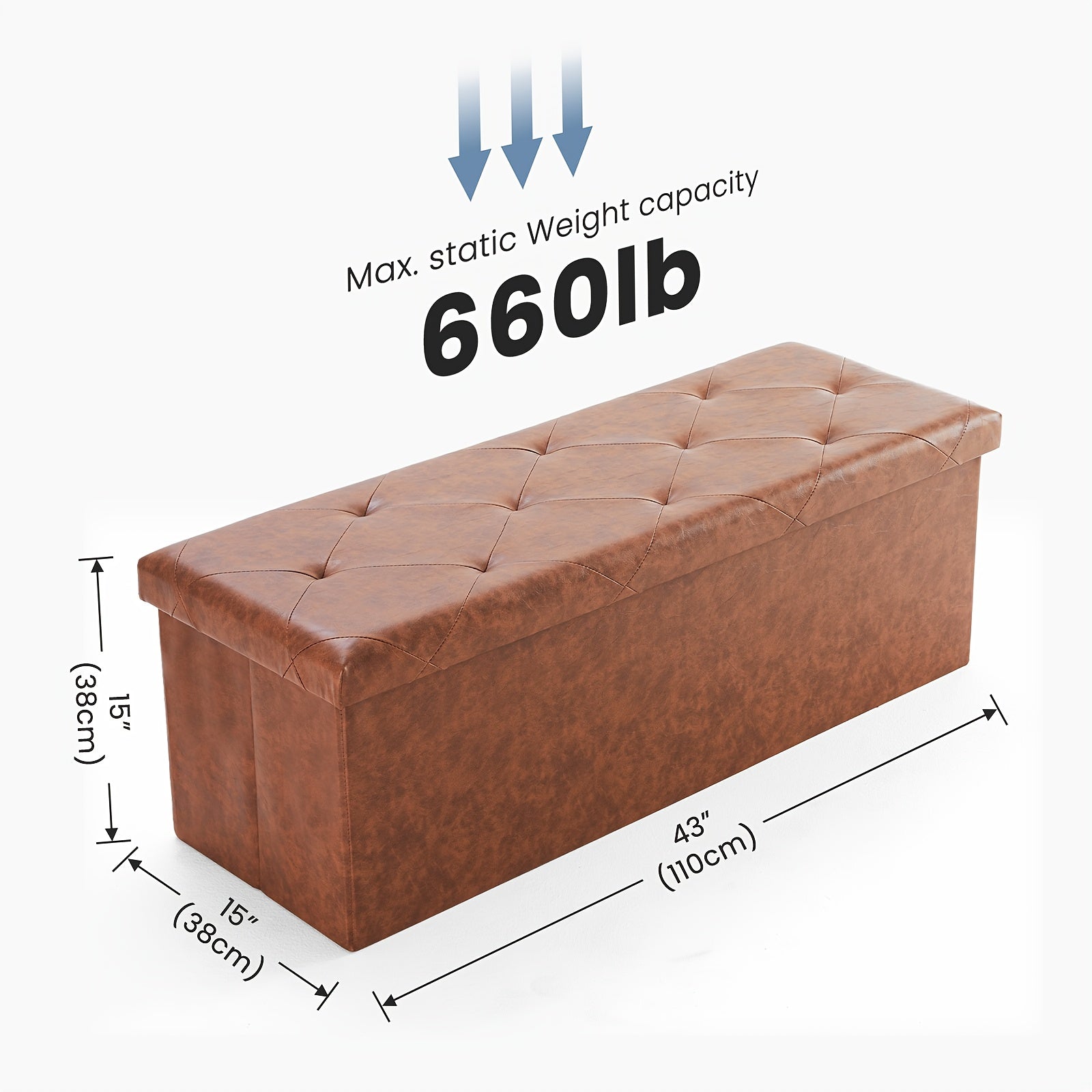Versatile Home Storage Organizer – space-saving everyday organization, Folding Storage Ottoman Bench Foot Rest Stools End of Bed Storage Bench Large Storage, designed for American homes, daily convenience and practical gifting